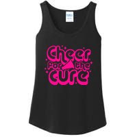 Cheer For The Cure Breast Cancer Awareness Pink Ribbon Gift Ladies Essential Tank