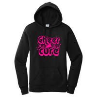 Cheer For The Cure Breast Cancer Awareness Pink Ribbon Gift Women's Pullover Hoodie