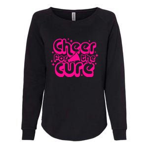 Cheer For The Cure Breast Cancer Awareness Pink Ribbon Gift Womens California Wash Sweatshirt