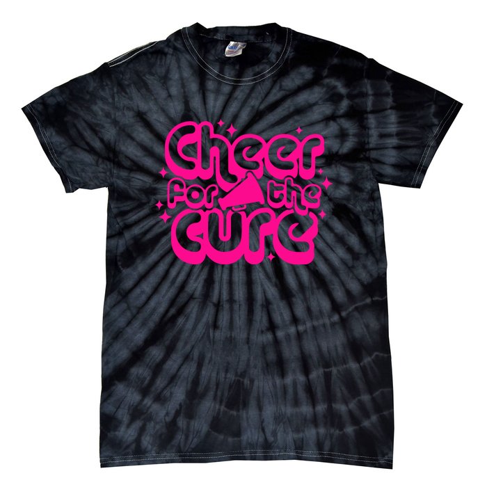 Cheer For The Cure Breast Cancer Awareness Pink Ribbon Gift Tie-Dye T-Shirt