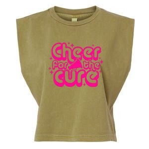 Cheer For The Cure Breast Cancer Awareness Pink Ribbon Gift Garment-Dyed Women's Muscle Tee