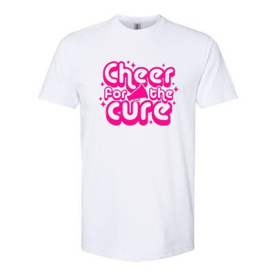 Cheer For The Cure Breast Cancer Awareness Pink Ribbon Gift Softstyle CVC T-Shirt