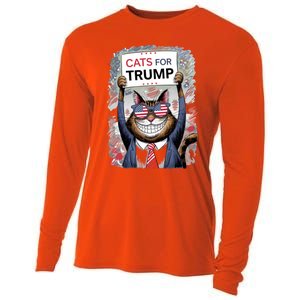 Cats For Trump 2024 Kittens And Ducks For Trump Vance 2024 Cool Gift Cooling Performance Long Sleeve Crew