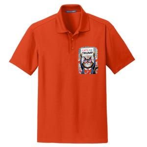 Cats For Trump 2024 Kittens And Ducks For Trump Vance 2024 Cool Gift Dry Zone Grid Polo