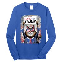 Cats For Trump 2024 Kittens And Ducks For Trump Vance 2024 Cool Gift Long Sleeve Shirt