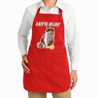 Cool Funny Tennis Cat Wearing Sunglasses Tennis Racket Ball Apron