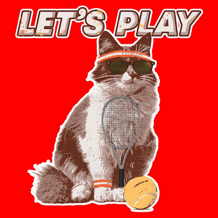 Cool Funny Tennis Cat Wearing Sunglasses Tennis Racket Ball 16 in Basic Backpack