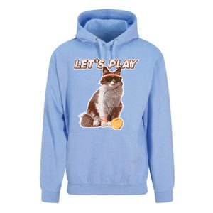 Cool Funny Tennis Cat Wearing Sunglasses Tennis Racket Ball Unisex Surf Hoodie