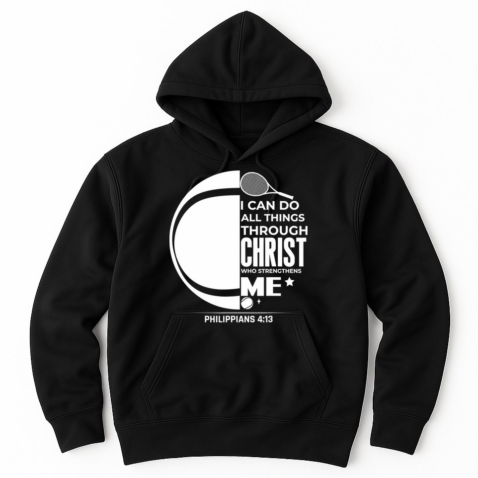 Christian Funny Tennis Player Gift Hoodie