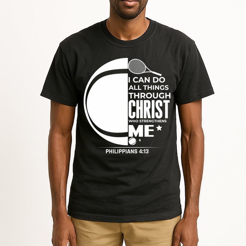 Christian Funny Tennis Player Gift Tall T-Shirt