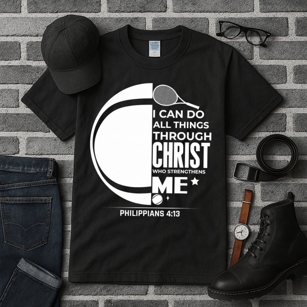 Christian Funny Tennis Player Gift Tall T-Shirt
