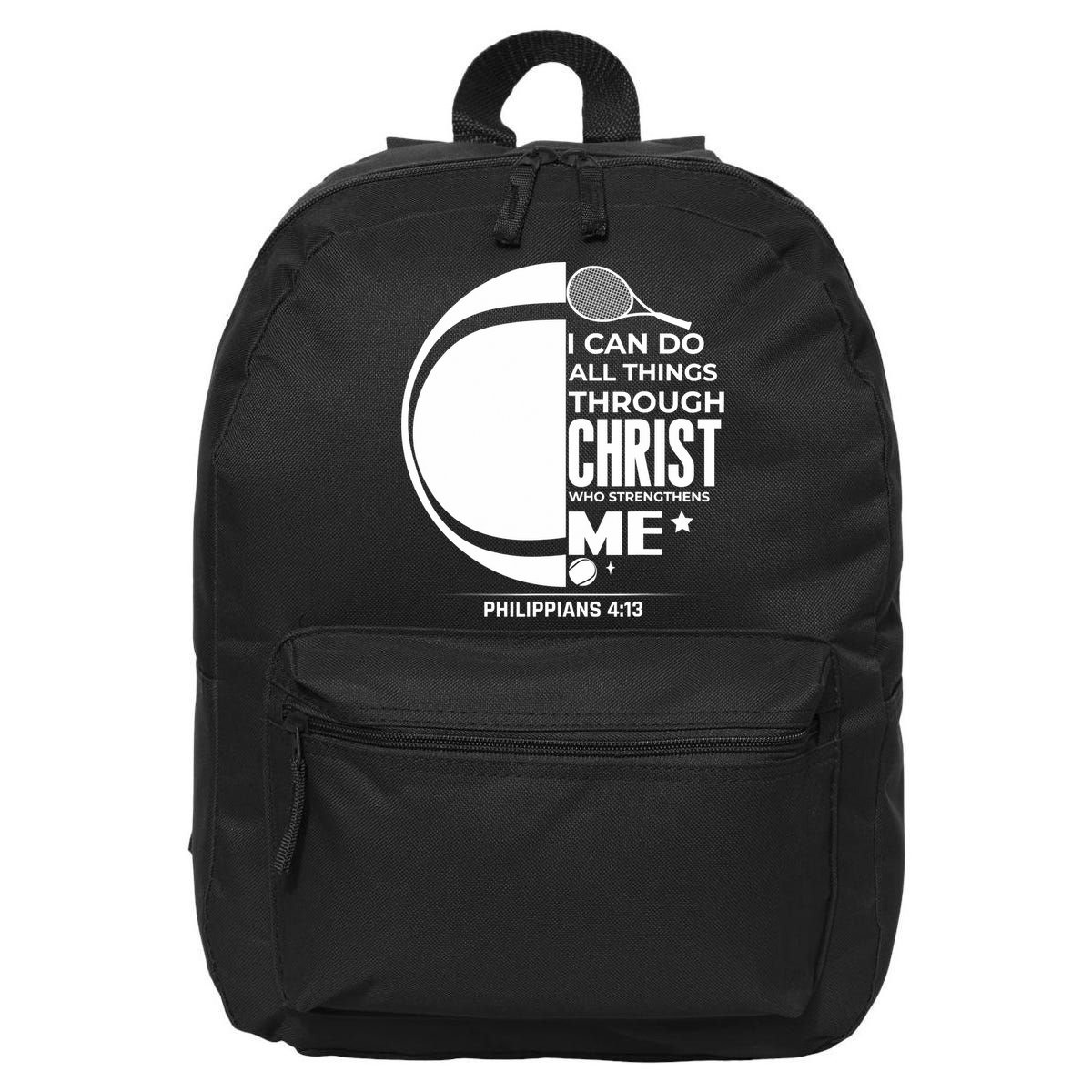 Christian Funny Tennis Player Gift 16 in Basic Backpack