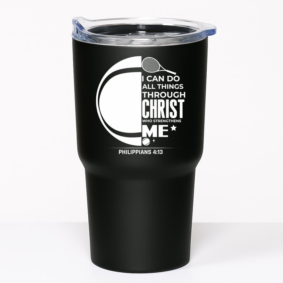 Christian Funny Tennis Player Gift Tumbler