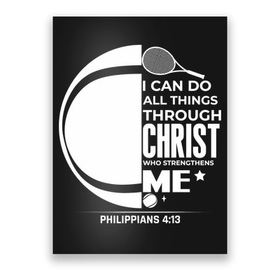 Christian Funny Tennis Player Gift Poster