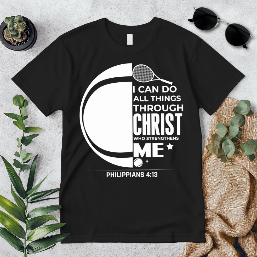 Christian Funny Tennis Player Gift Premium T-Shirt