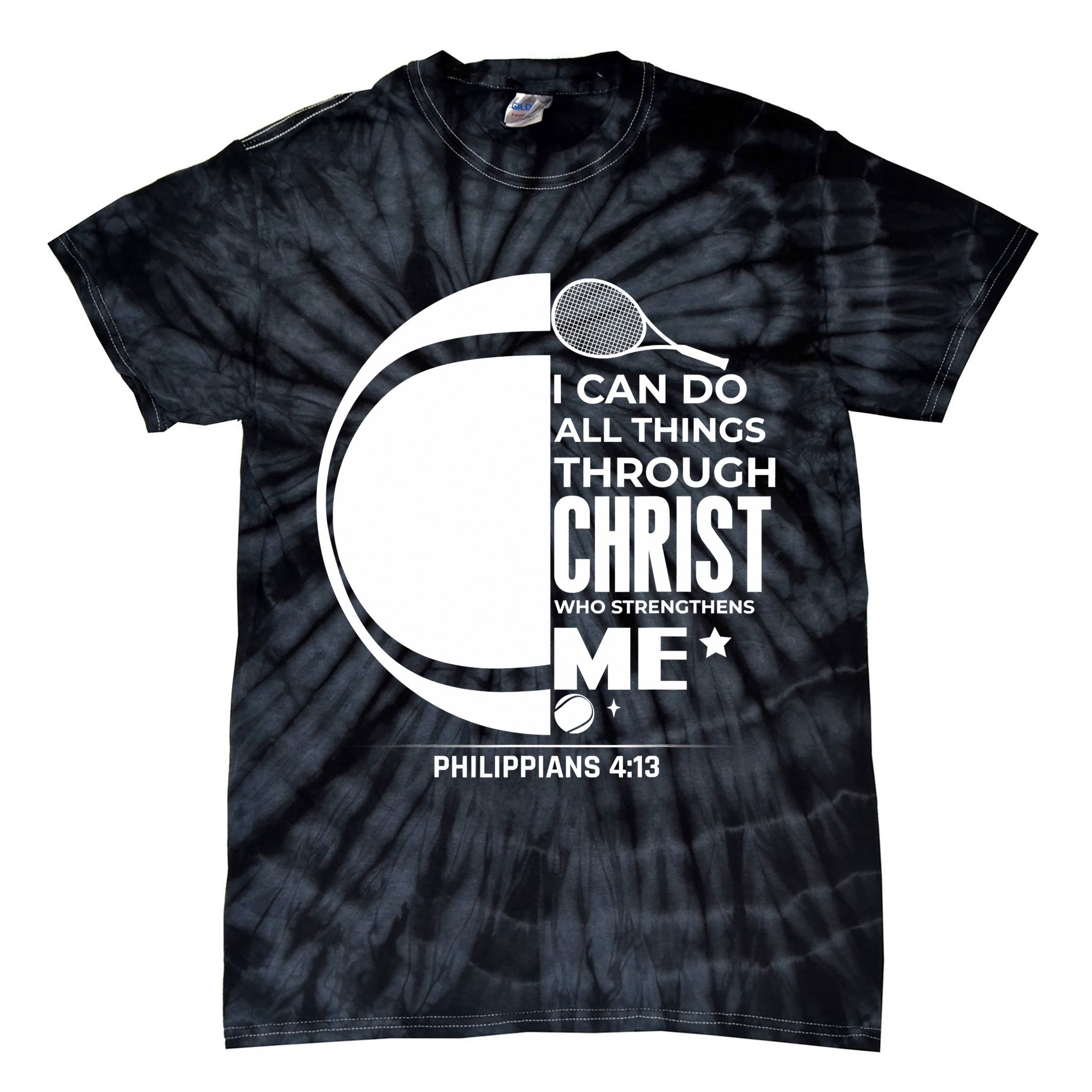 Christian Funny Tennis Player Gift Tie-Dye T-Shirt