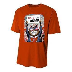 Cats For Trump 2024 Kittens And Ducks For Trump Vance 2024 Meaningful Gift Performance Sprint T-Shirt