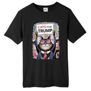 Cats For Trump 2024 Kittens And Ducks For Trump Vance 2024 Meaningful Gift Tall Fusion ChromaSoft Performance T-Shirt