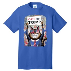 Cats For Trump 2024 Kittens And Ducks For Trump Vance 2024 Meaningful Gift Tall T-Shirt