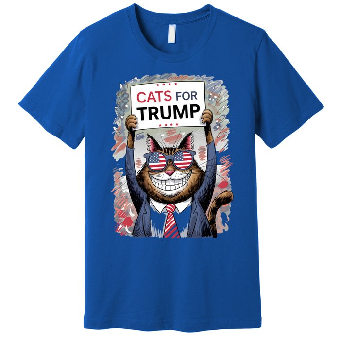 Cats For Trump 2024 Kittens And Ducks For Trump Vance 2024 Meaningful Gift Premium T-Shirt