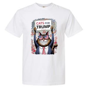 Cats For Trump 2024 Kittens And Ducks For Trump Vance 2024 Meaningful Gift Garment-Dyed Heavyweight T-Shirt