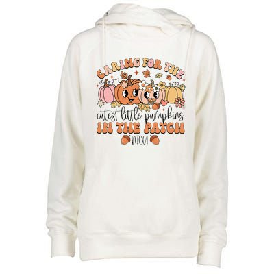 Caring For The Cutest Little Pumpkins In The Patch Nicu Fall Womens Funnel Neck Pullover Hood