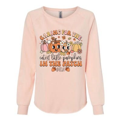 Caring For The Cutest Little Pumpkins In The Patch Nicu Fall Womens California Wash Sweatshirt