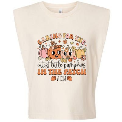 Caring For The Cutest Little Pumpkins In The Patch Nicu Fall Garment-Dyed Women's Muscle Tee