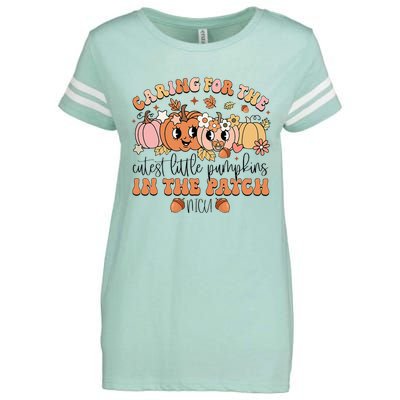 Caring For The Cutest Little Pumpkins In The Patch Nicu Fall Enza Ladies Jersey Football T-Shirt