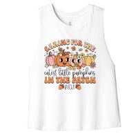 Caring For The Cutest Little Pumpkins In The Patch Nicu Fall Women's Racerback Cropped Tank