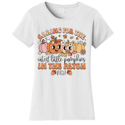 Caring For The Cutest Little Pumpkins In The Patch Nicu Fall Women's T-Shirt