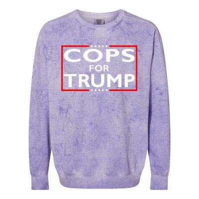 Cops For Trump President Election 2024 Colorblast Crewneck Sweatshirt