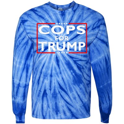 Cops For Trump President Election 2024 Tie-Dye Long Sleeve Shirt