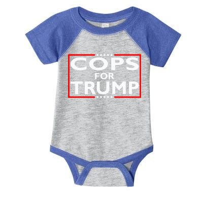 Cops For Trump President Election 2024 Infant Baby Jersey Bodysuit
