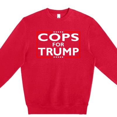 Cops For Trump President Election 2024 Premium Crewneck Sweatshirt