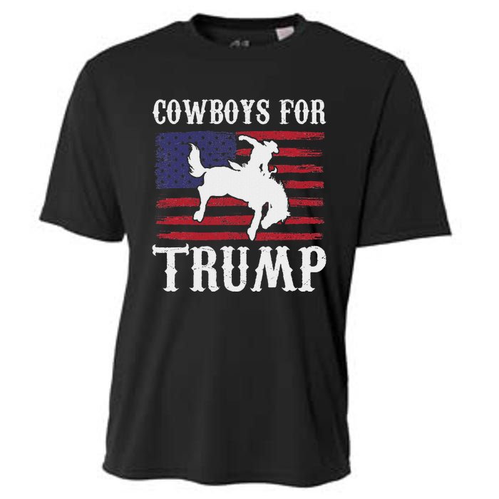 Cowboys For Trump: Western Trump Supporter Design Cooling Performance Crew T-Shirt