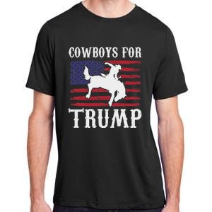 Cowboys For Trump: Western Trump Supporter Design Adult ChromaSoft Performance T-Shirt