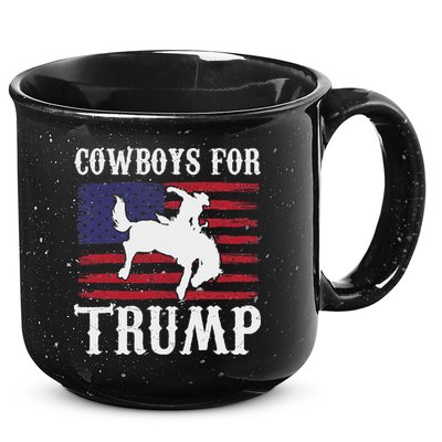 Cowboys For Trump: Western Trump Supporter Design 15oz Campfire Ceramic Mug