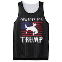 Cowboys For Trump: Western Trump Supporter Design Mesh Reversible Basketball Jersey Tank