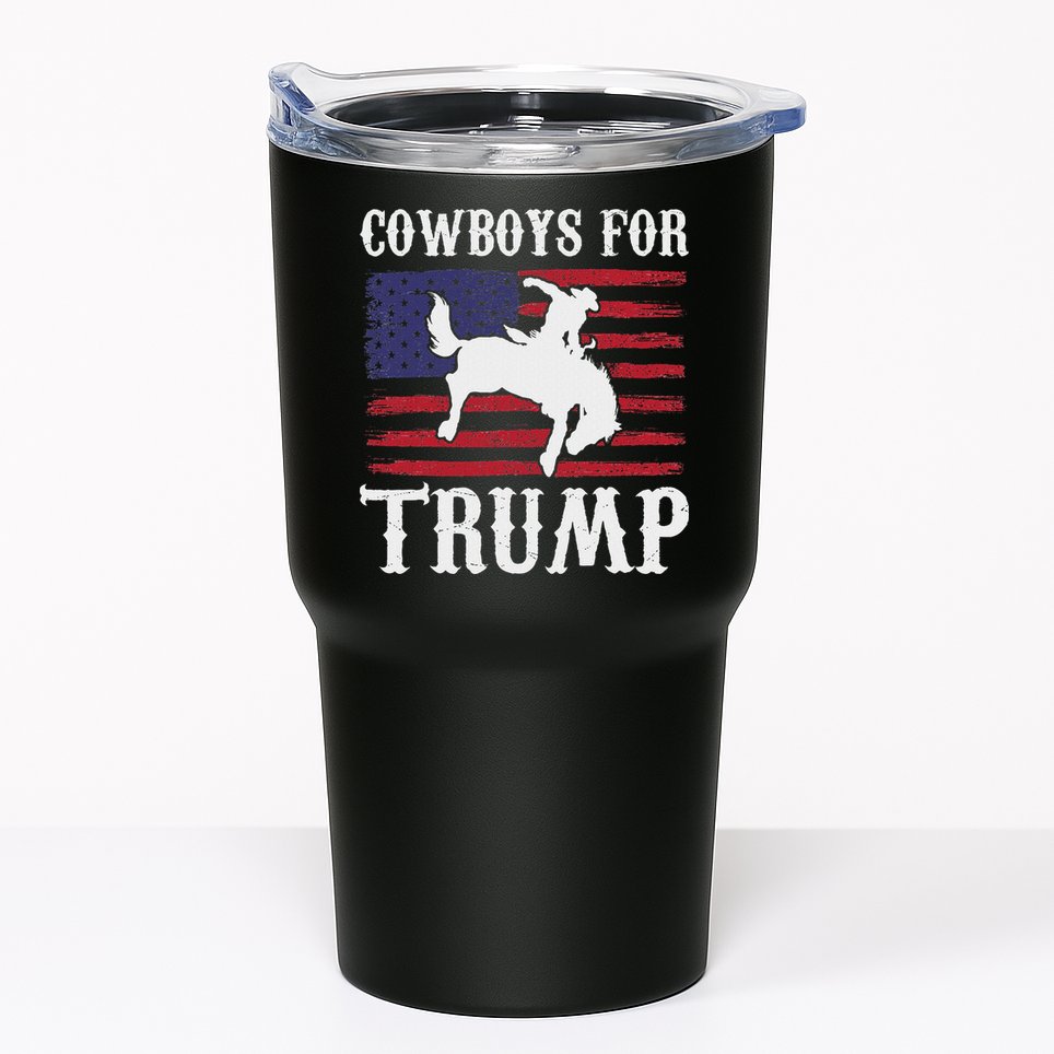 Cowboys For Trump: Western Trump Supporter Design Tumbler