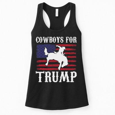 Cowboys For Trump: Western Trump Supporter Design Womens Tank Top