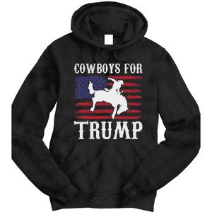 Cowboys For Trump: Western Trump Supporter Design Tie Dye Hoodie