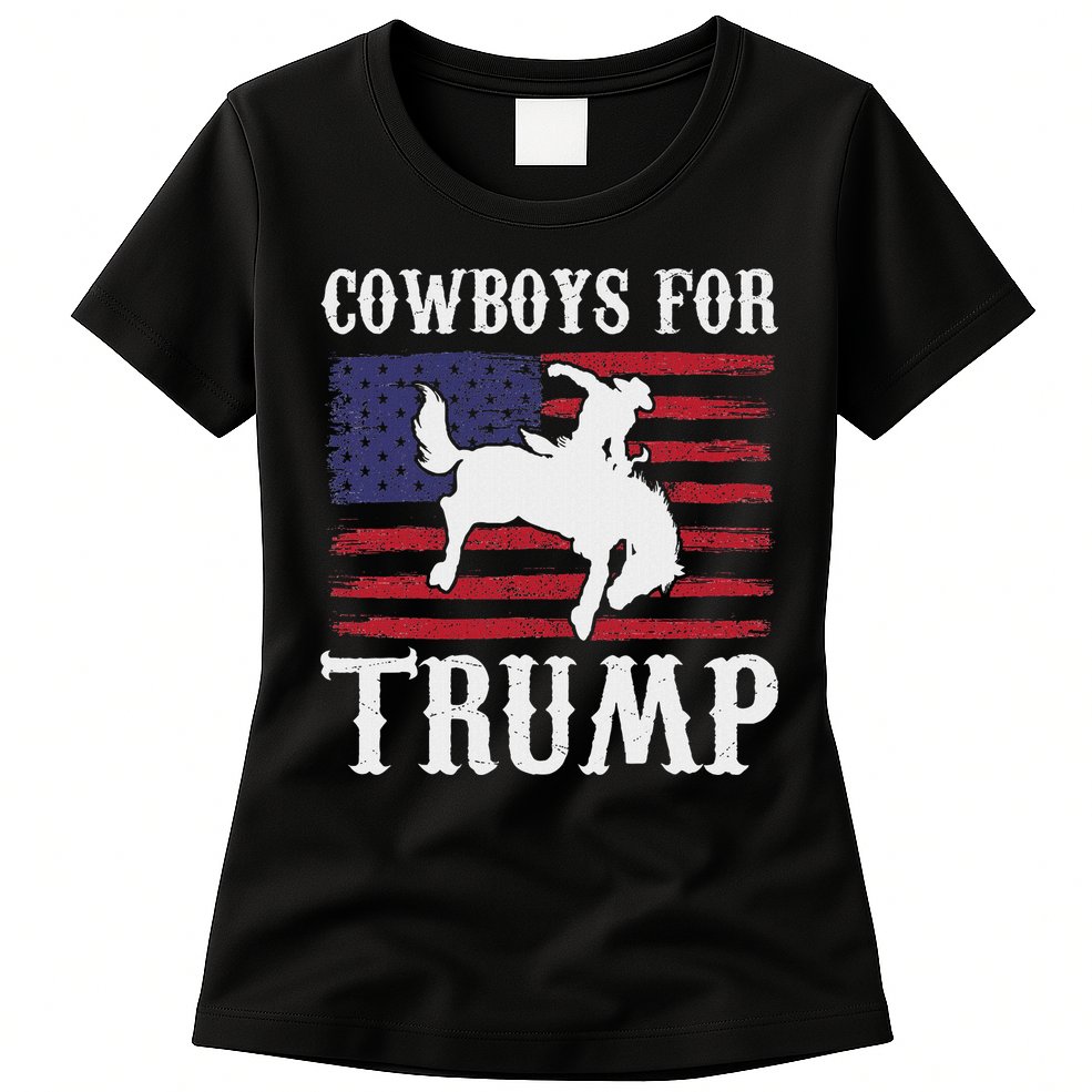 Cowboys For Trump: Western Trump Supporter Design Womens T-Shirt