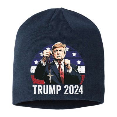 Catholics For Trump 2024 Rosary Election Sustainable Beanie