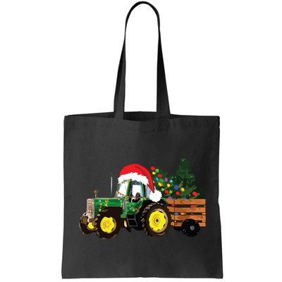 Christmas Farm Tractor Christmas Tree Lights Santa Farmer Bag