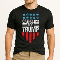 Catholics For Trump 2024: Retro Usa Flag Design Cooling Performance Crew T-Shirt
