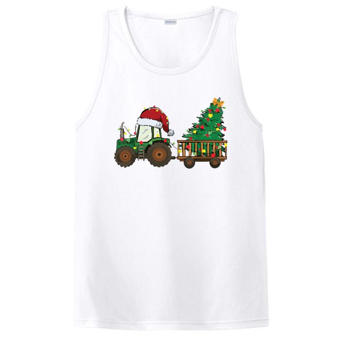 Christmas Farm Tractor Xmas Tree Lights Santa Hat Farmer PosiCharge Competitor Tank