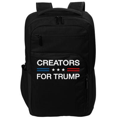 Creators For Trump 2024 Funny Election Content Creator Vote Impact Tech Backpack