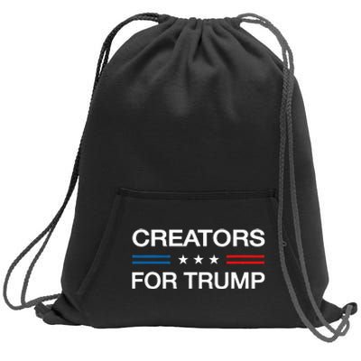 Creators For Trump 2024 Funny Election Content Creator Vote Sweatshirt Cinch Pack Bag