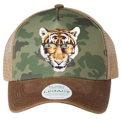 Cool Funny Tiger Tropical Sunglasses Legacy Tie Dye Trucker Hat